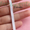  Extra puha gumi pertli, ( gumipertli )  - 5 mm széles, fehér, 1 méter is rendelhető 