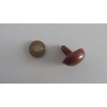 Biztonsági orr játékhoz/bábuhoz, méret: 20 mm, barna színű - 1 db Biztonsági orr játékhoz/bábuhoz, méret: 20 mm, barna színű - 1 db