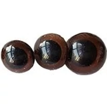 Biztonsági szem játékhoz/bábuhoz, méret: 10 mm, barna színű - 1 pár Biztonsági szem játékhoz/bábuhoz, méret: 10 mm, barna színű - 1 pár