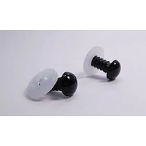 Biztonsági szem játékhoz/bábuhoz, méret: 10 mm, fekete színű - 1 pár