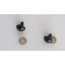Biztonsági szem játékhoz/bábuhoz, méret: 14 mm, fekete színű - 1 pár