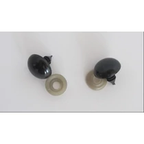Biztonsági szem játékhoz/bábuhoz, méret: 15/16 mm, fekete színű - 1 pár
