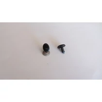 Biztonsági szem játékhoz/bábuhoz, ovális, nagy, fekete színű - 1 pár