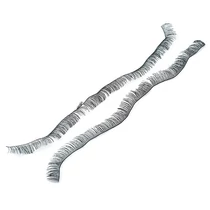 Szempilla csík játékhoz/bábuhoz, műanyag, fekete színű- 6 mm széles 