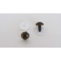 Biztonsági szem játékhoz/bábuhoz, méret: 13,5 mm, borostyán színű - 1 pár