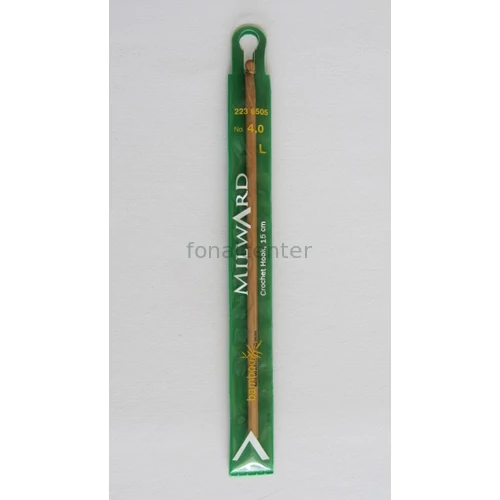 MILWARD Horgolótű-bambusz, 15cm, 4,0mm