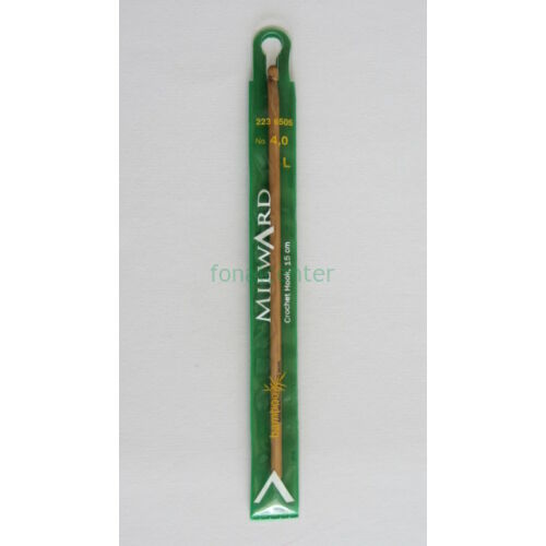 MILWARD Horgolótű-bambusz, 15cm, 4,0mm