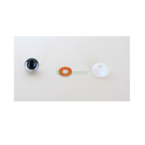 Biztonsági szem játékhoz/bábuhoz, méret: 16 mm, glitteres, óarany színű - 1 pár