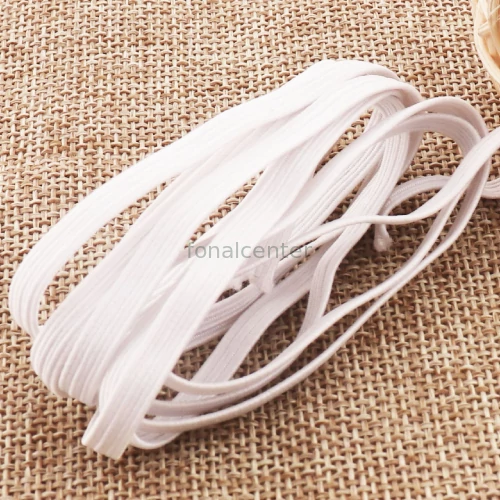  Extra puha gumi pertli, ( gumipertli ) - gazdaságos CSALÁDI CSOMAG - 10 m/csomag,  5 mm széles, fehér  