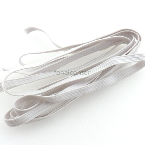 Extra puha gumi pertli, ( gumipertli ) - gazdaságos  KIS CSALÁDI CSOMAG - 5 m/csomag- 5 mm széles,  fehér 