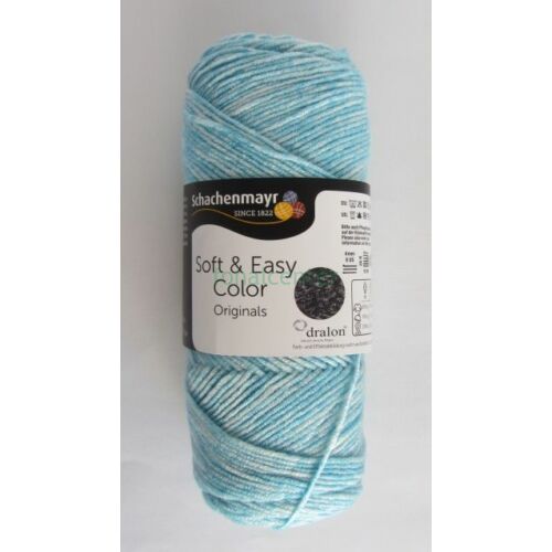 Schachenmayr Soft & Easy COLOR fonal, türkiz kék color, Színkód: 00085