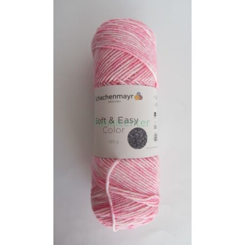 Schachenmayr Soft & Easy COLOR fonal, rózsaszín color, Színkód: 00091