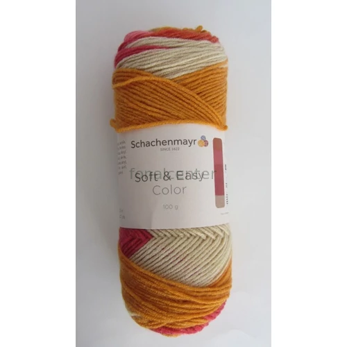 Schachenmayr Soft & Easy COLOR fonal, sunset/naplemente színű, Színkód: 00095