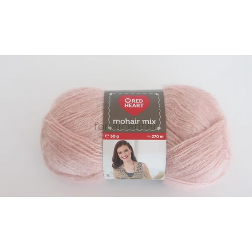 Red Heart Mohair Mix fonal, világos rózsaszín,  Színkód: 01251