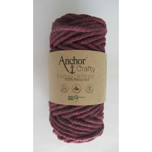 Anchor Crafty makramé fonal, burgundi vörös színű,  színkód:00119