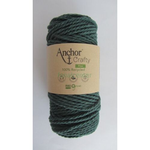 Anchor Crafty Fine makramé fonal, erdőzöld színű,  színkód:00111