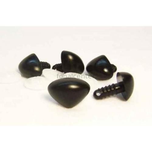 Biztonsági orr játékhoz/bábuhoz, méret: 20 mm, fekete színű - 1 db