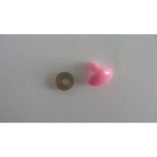 Biztonsági orr játékhoz/bábuhoz, méret: 20 mm, rózsaszínű - 1 db