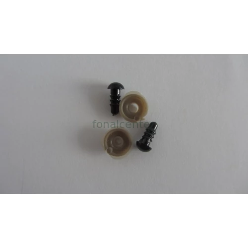 Biztonsági szem játékhoz/bábuhoz, méret: 06 mm, fekete színű - 1 pár