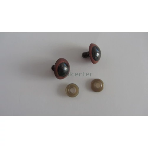 Biztonsági szem játékhoz/bábuhoz, méret: 20 mm, fekete színű - 1 pár