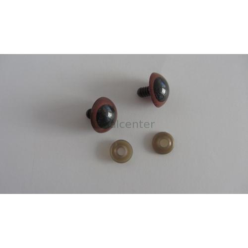 Biztonsági szem játékhoz/bábuhoz, méret: 20 mm, fekete színű - 1 pár