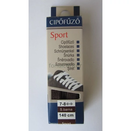  Cipőfűző, SPORT, 140cm-es, barna színű