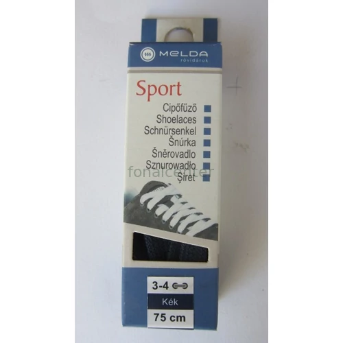  Cipőfűző, SPORT, 75 cm-es, kék színű