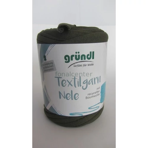   Gründl Textilgarn NELE német pólófonal, penész zöld színű, Színkód: 022