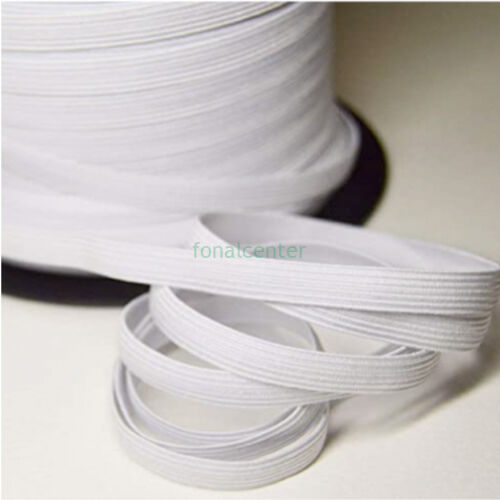 Hagyományos gumi pertli, ( gumipertli ) - gazdaságos CSALÁDI CSOMAG - 10 m/csomag,  8 mm széles, fehér  