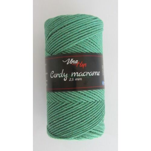 Cordy macrame  2,5 mm fonal, 180 m -zöld színű -  cseh minőségi  makramé fonal, színkód:8115