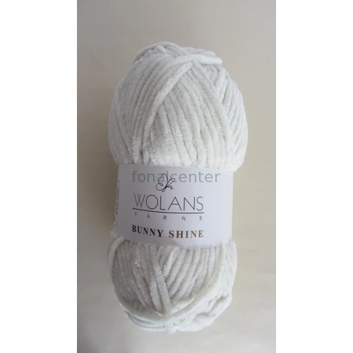 Wolans Yarns BUNNY SHINE fonal, Színkód: 820-02, krémszínű